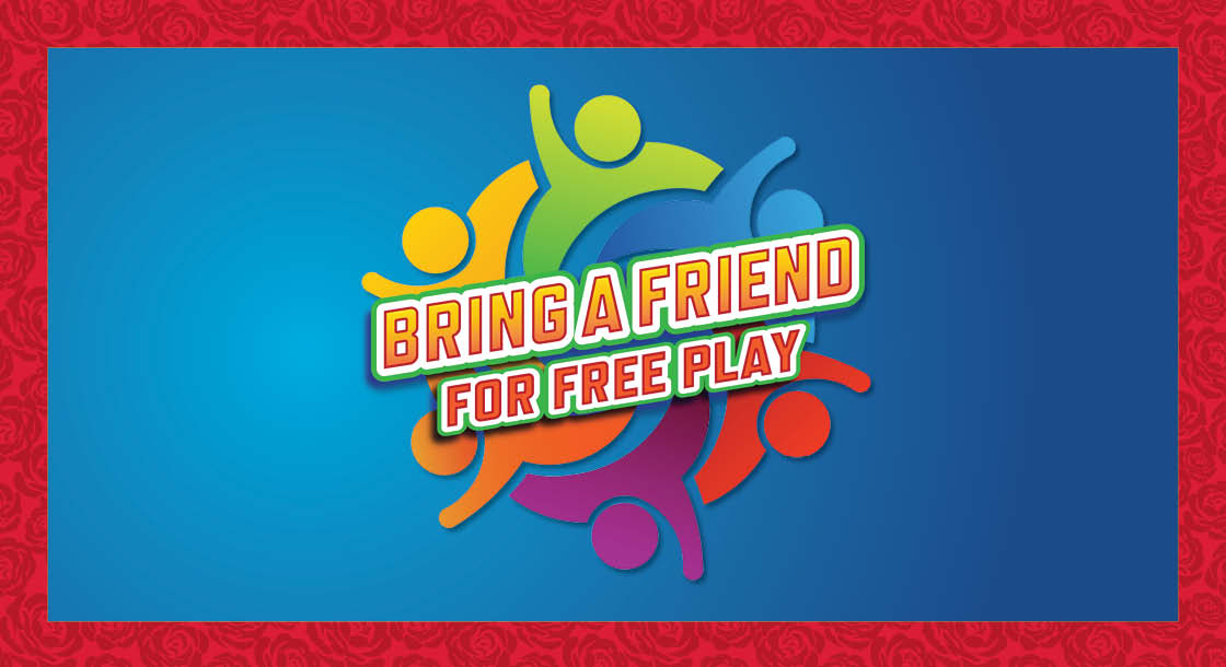 Bring a Friend for Free Play promotion at Derby City Gaming Downtown in Louisville, KY