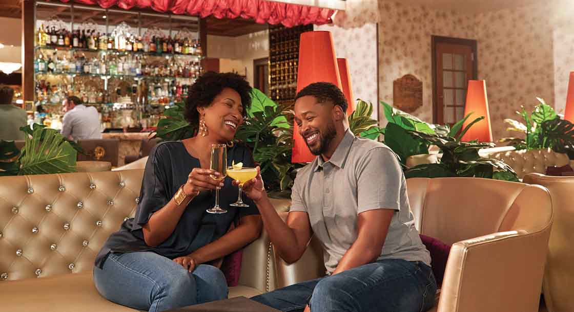 Couple at Fascinators bar in Derby City Downtown